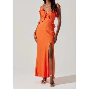 Astr Orange Maxi Dress
